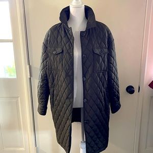 Michael Kors quilted olive green jacket